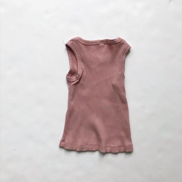 Dusty rose ribbed tank EUC 110(fits 2/3T) - Picture 3 of 3